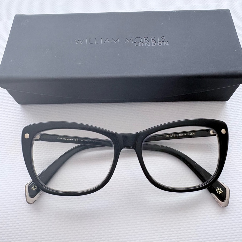 William Morris London Black Label Cat-Eye Optical Glasses-Frame Sz S M - Picture 7 of 8